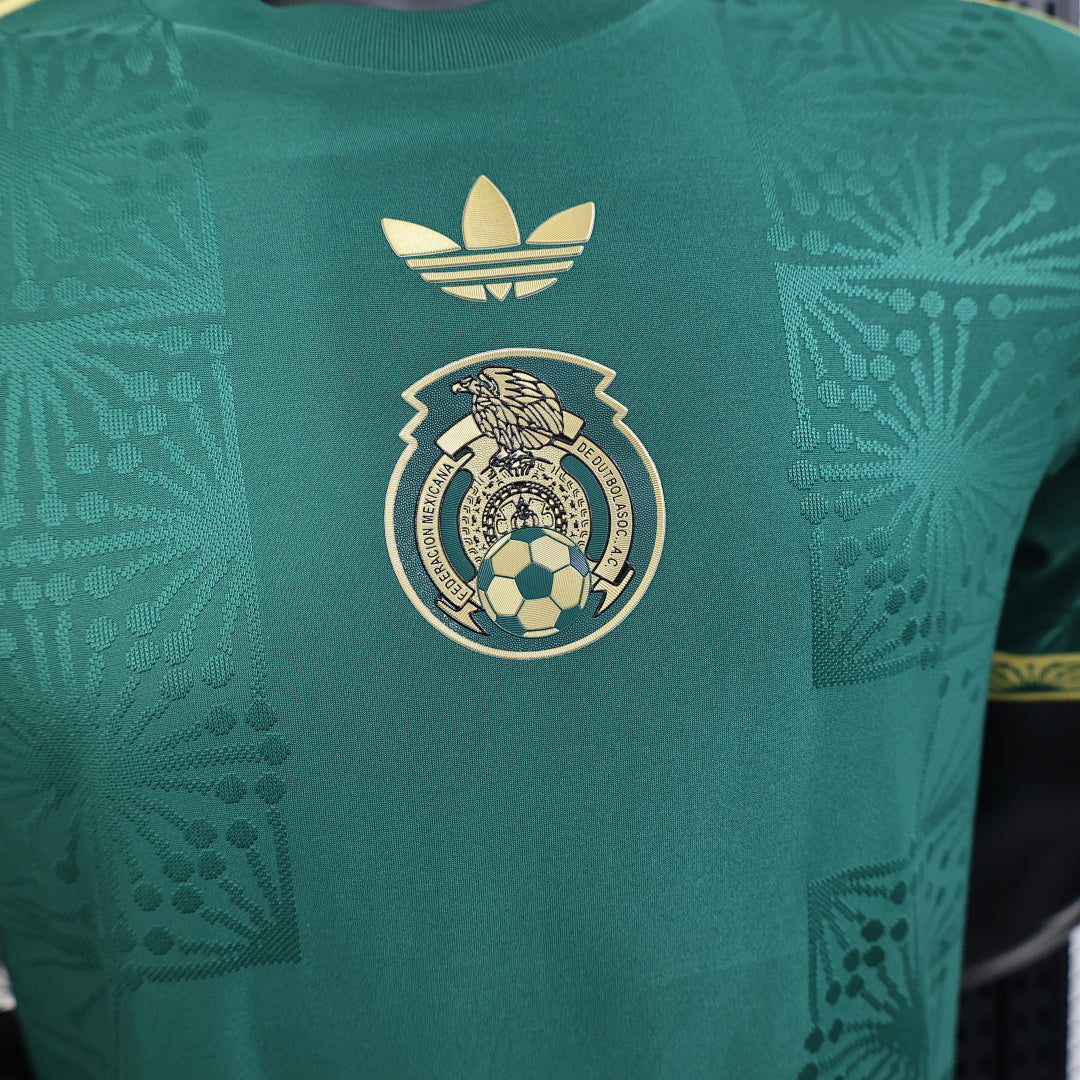 Mexico Player Version Soccer Jersey Trophy Edition Green