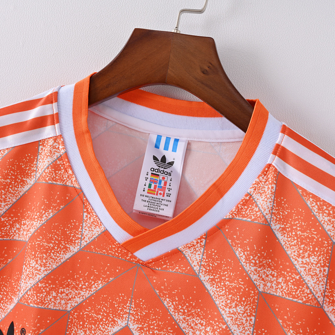 1988 Netherlands Home Soccer Jersey