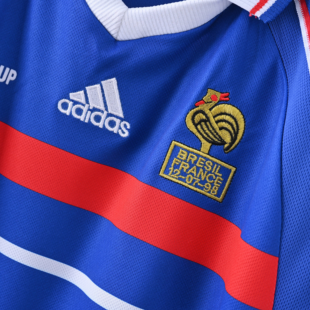 1998 France Home Soccer Jersey