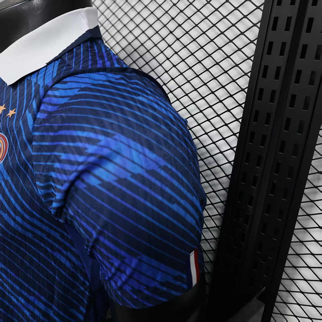 France Home Player Version Soccer Jersey
