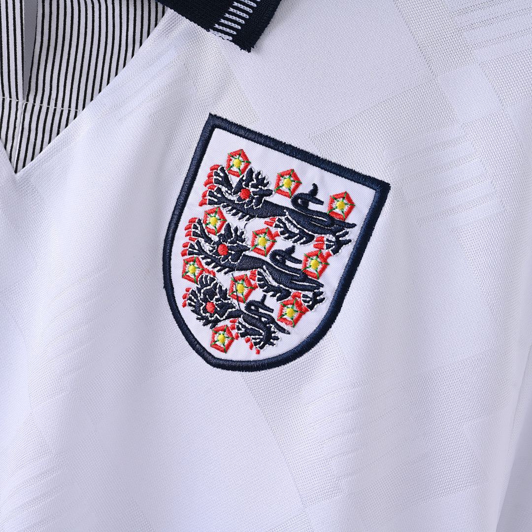1990 England Home Soccer Jersey