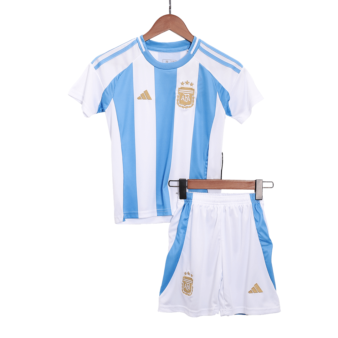 Kid's Argentina Home Soccer Jersey Kit(Jersey+Shorts+Socks) Copa America 2024