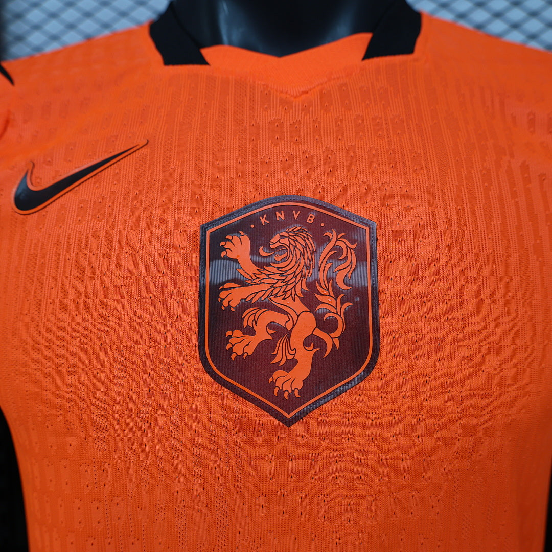 Netherlands Home Player Version Soccer Jersey