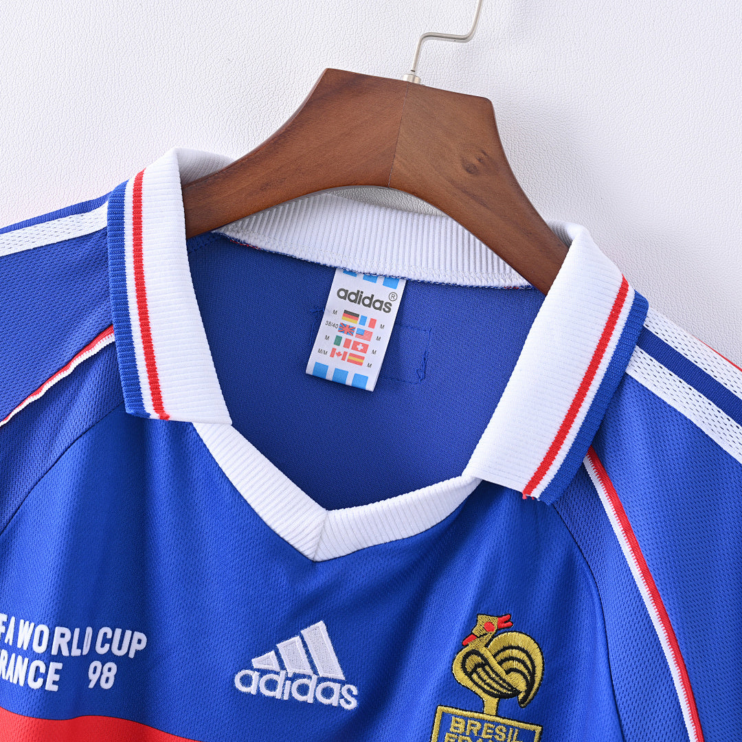 1998 France Home Soccer Jersey