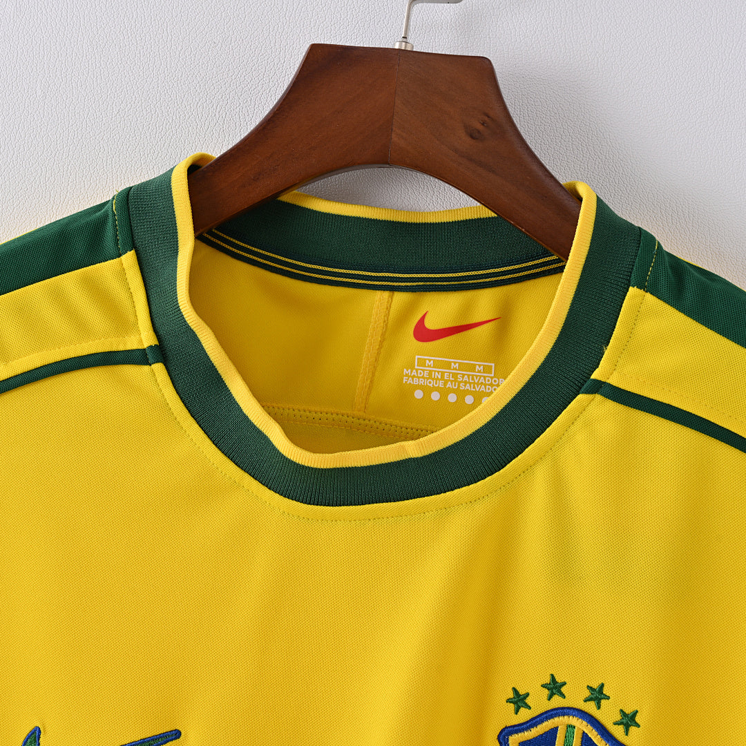 1998 Brazil Home Soccer Jersey