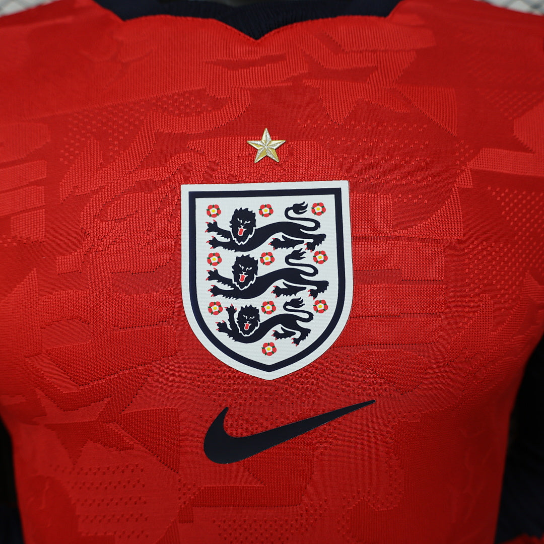 England Away Player Version Soccer Jersey Long Sleeve