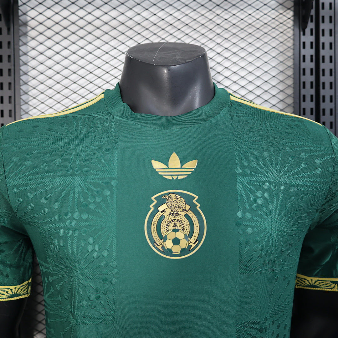 Mexico Player Version Soccer Jersey Trophy Edition Green