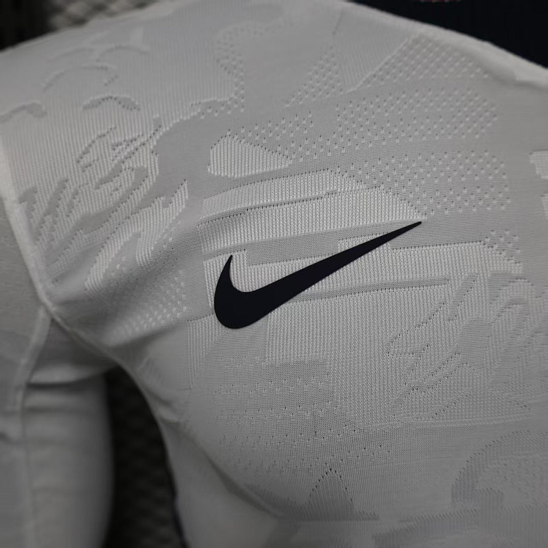 England Home Soccer Jersey Long Sleeve
