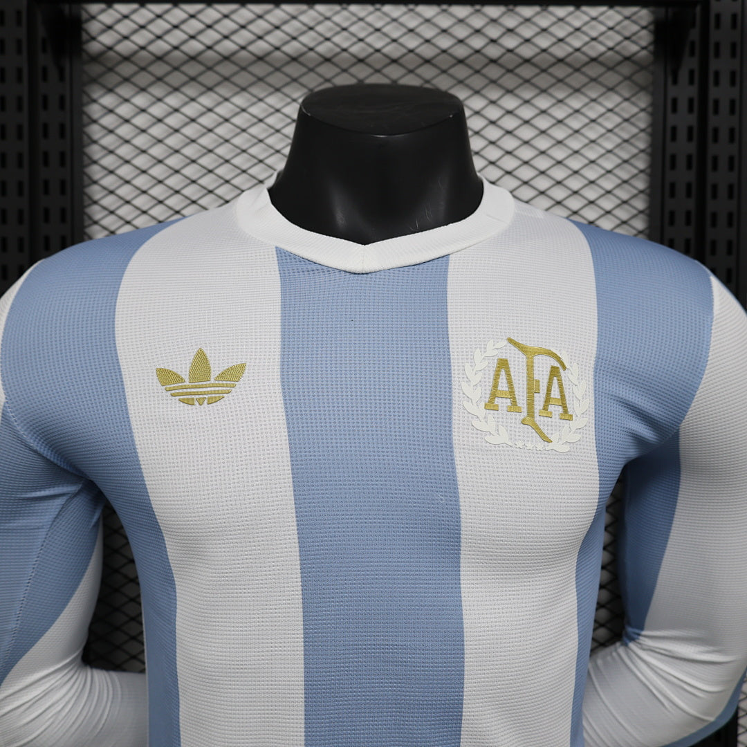 Argentina Player Version Soccer Jersey Long Sleeve