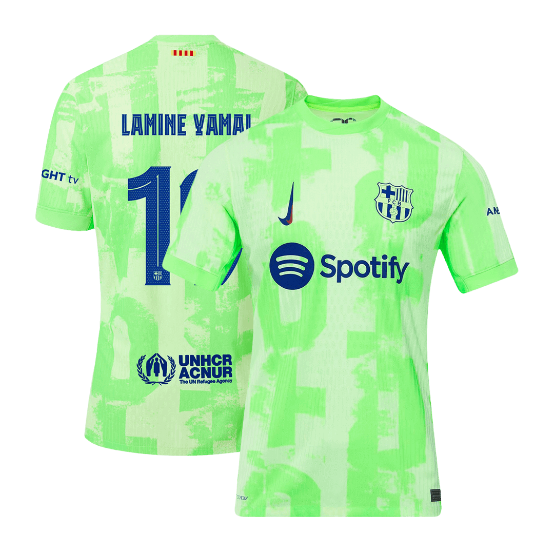 Authentic LAMINE YAMAL #19 Barcelona Third Away Soccer Jersey 2024/25 - UCL