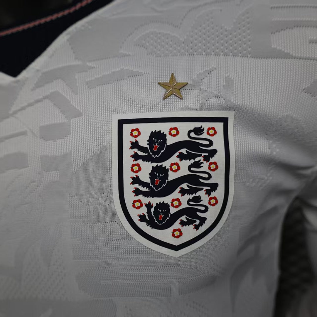 England Home Soccer Jersey Long Sleeve