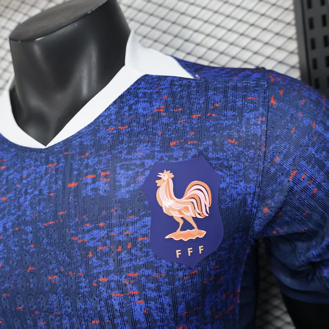France Home Player Version Soccer Jersey