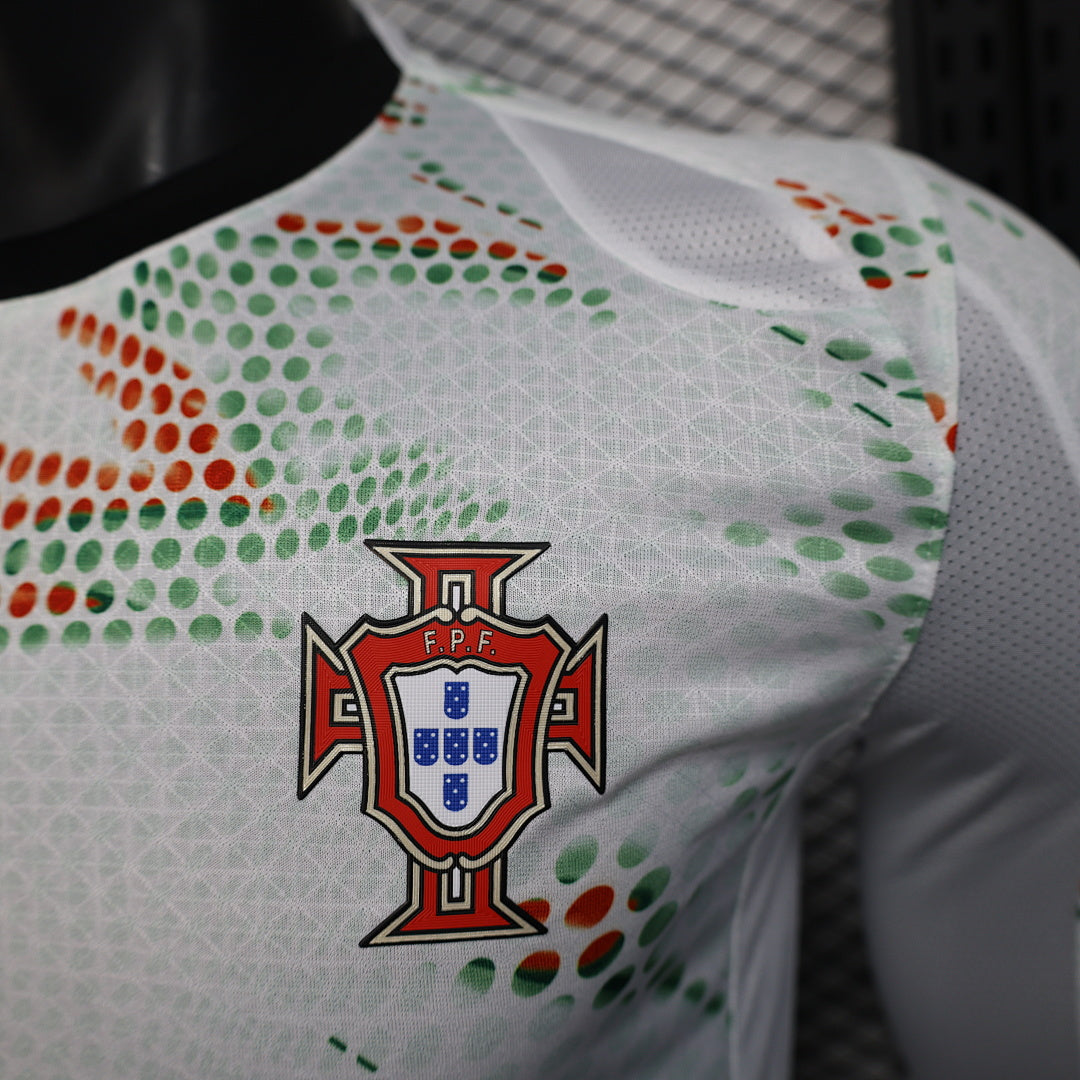 Portugal Away Player Version Soccer Jersey Long Sleeve