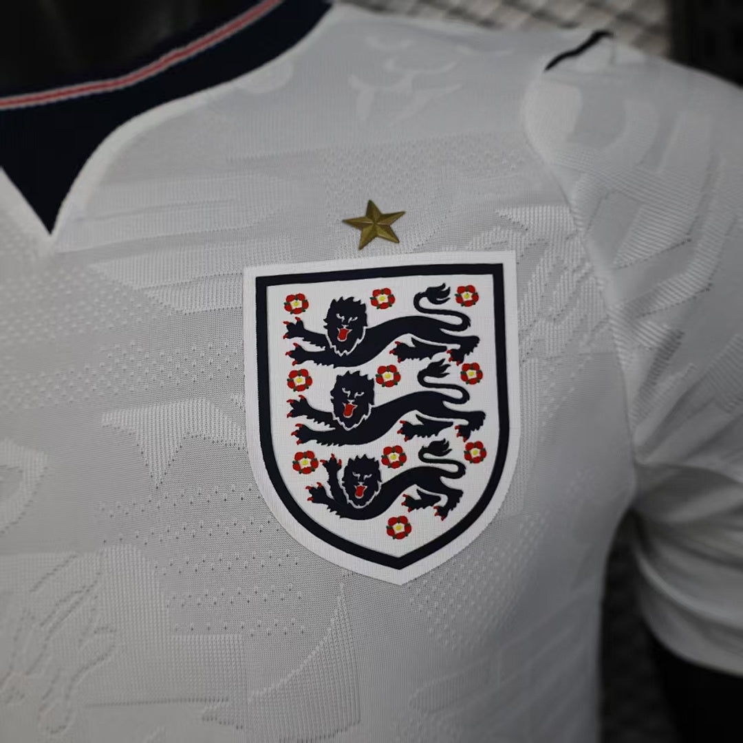 England Home Player Version Soccer Jersey