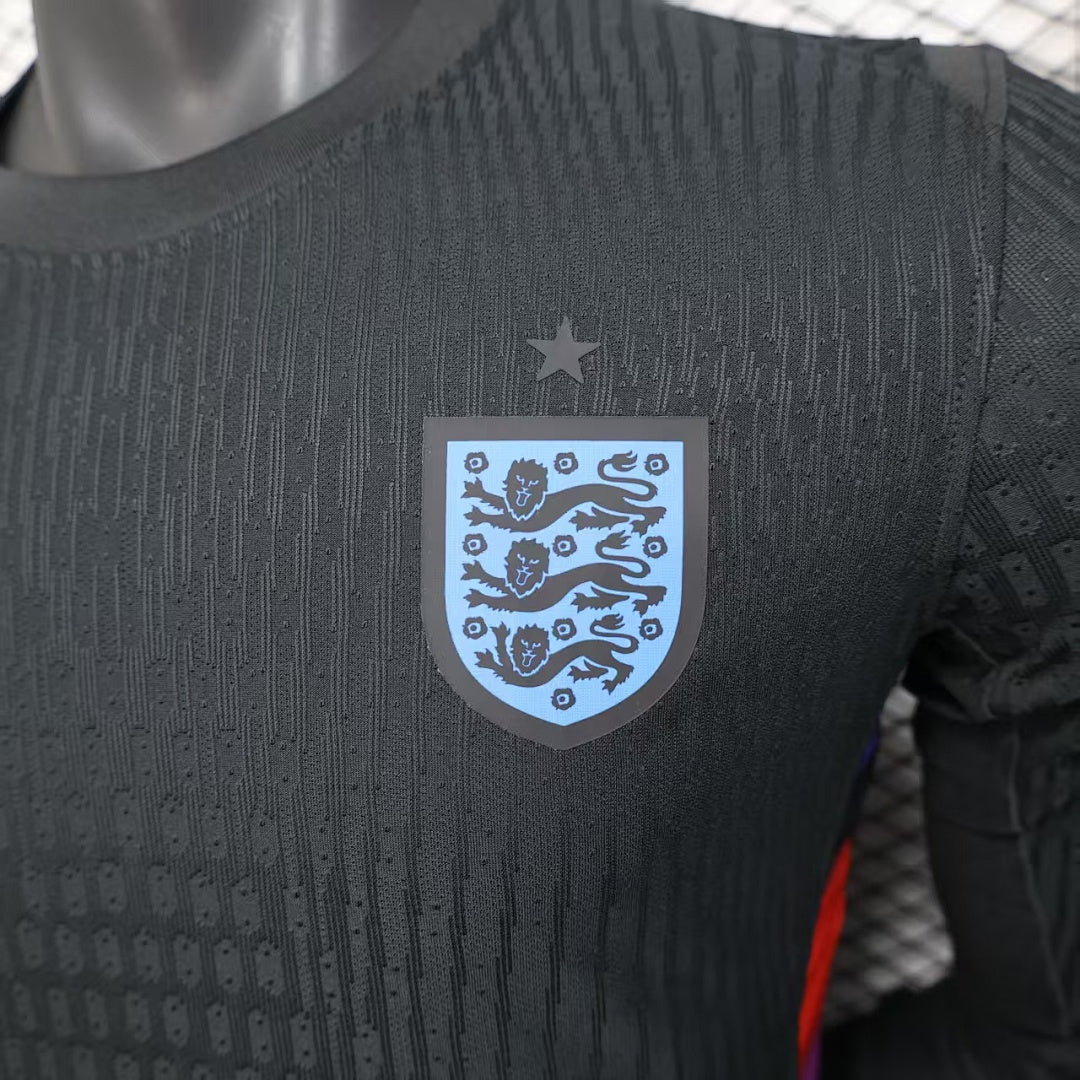 England Player Version Soccer Jersey Long Sleeve Black