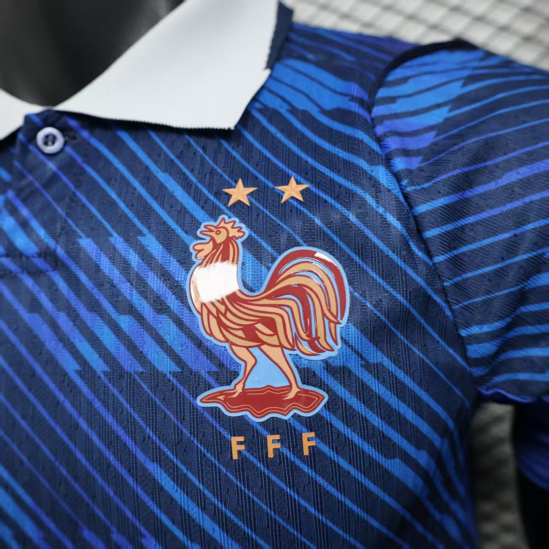 France Home Player Version Soccer Jersey