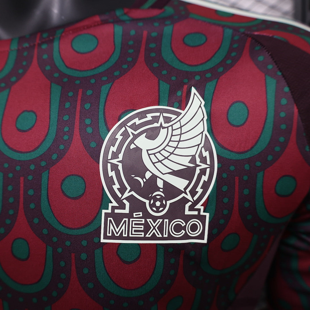 Mexico Home Player Version Soccer Jersey Long Sleeve