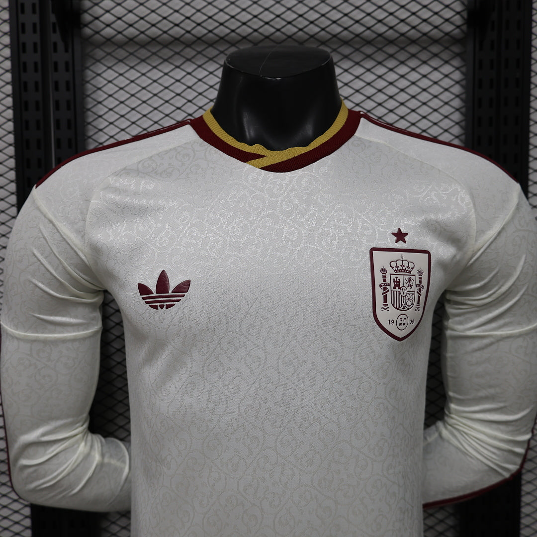 2026/27 Spain Away Player Version Soccer Jersey Long Sleeve