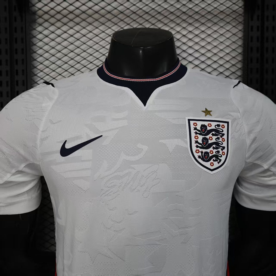 England Home Player Version Soccer Jersey