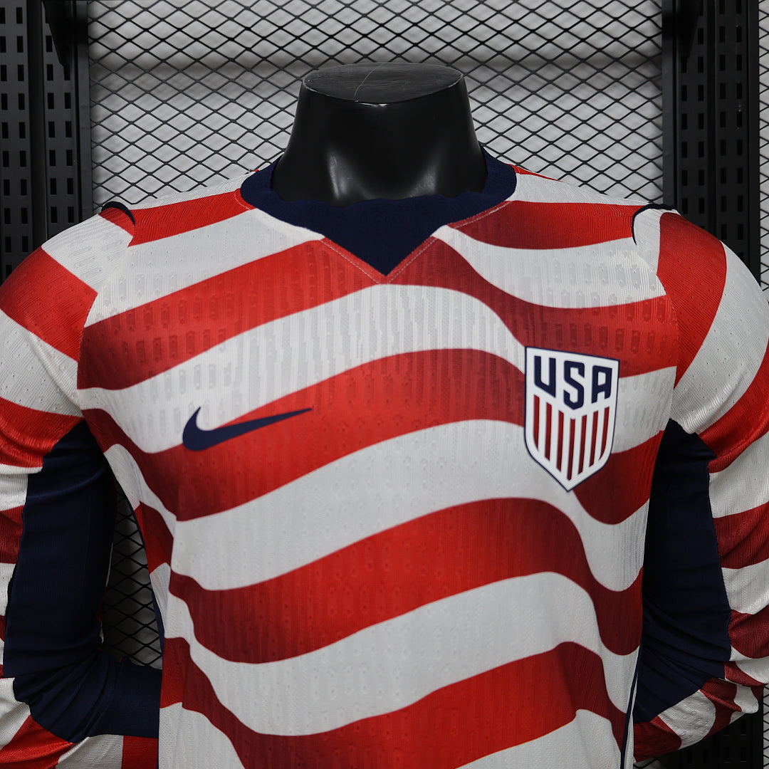 2026/27 USA Home Player Version Soccer Jersey Long Sleeve