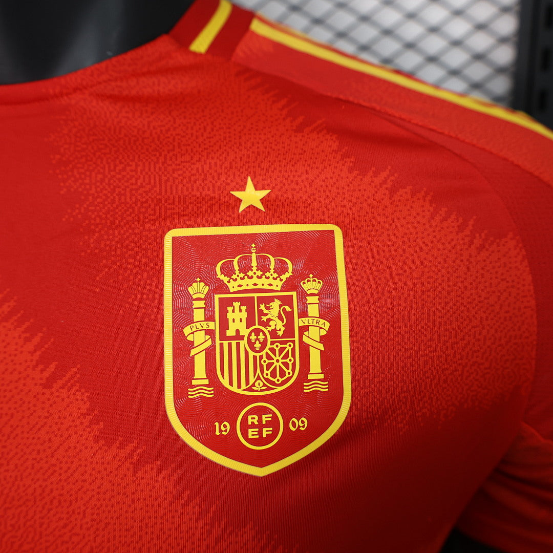 Spain Home Player Version Soccer Jersey