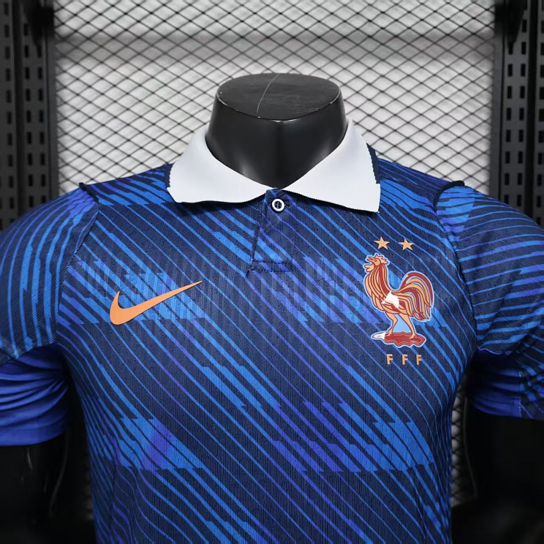 France Home Player Version Soccer Jersey