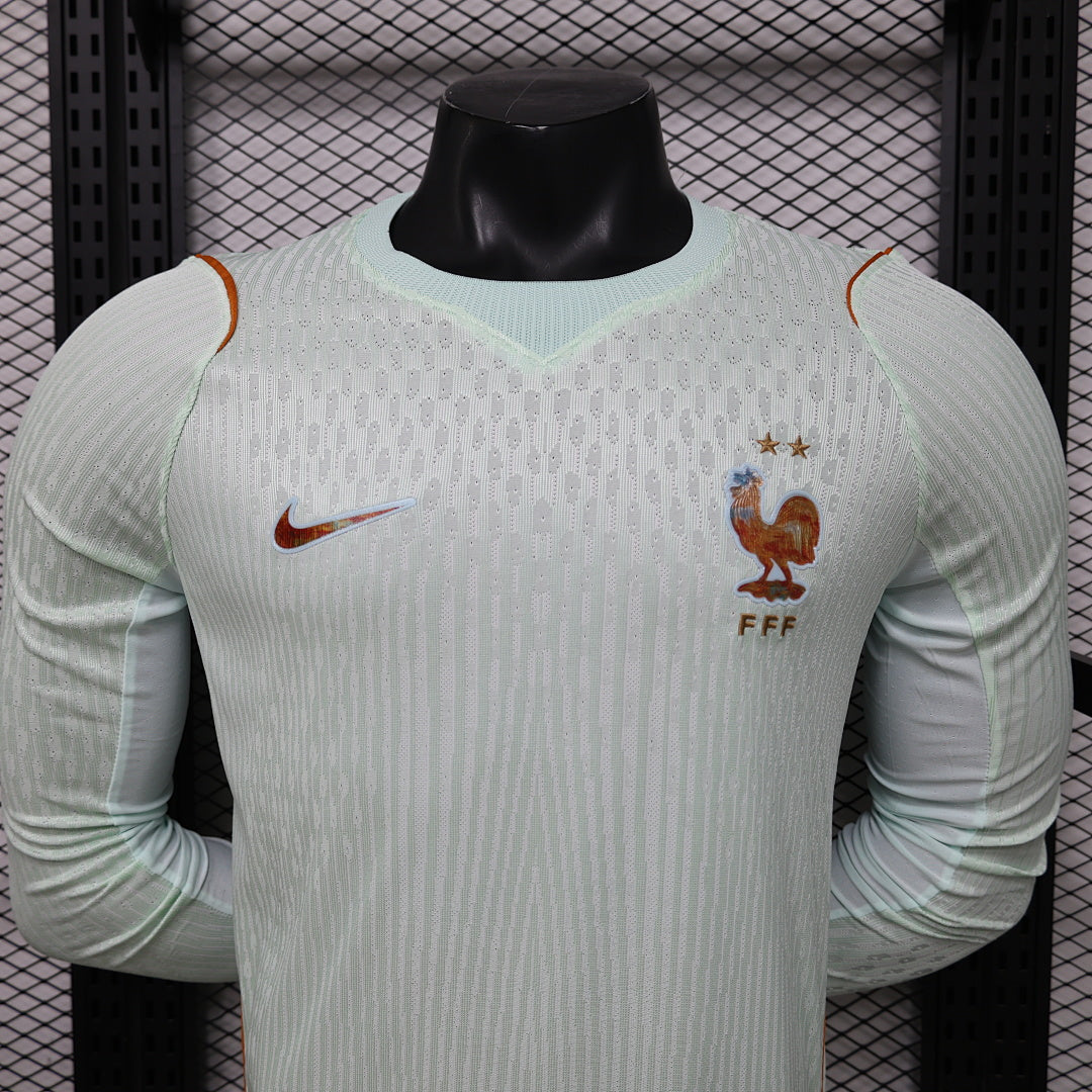 France Away Soccer Jersey Long Sleeve