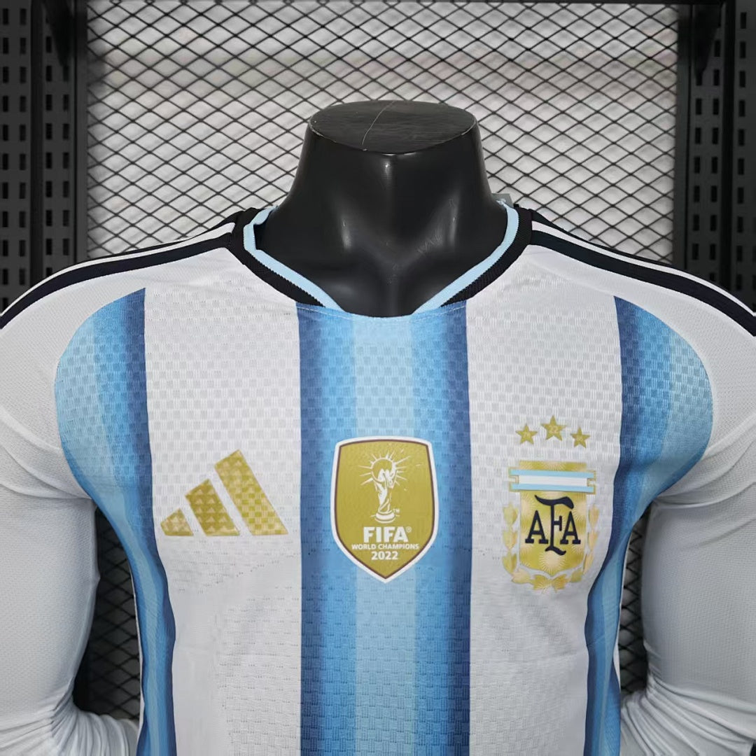 Argentina Home Soccer Jersey Long Sleeve