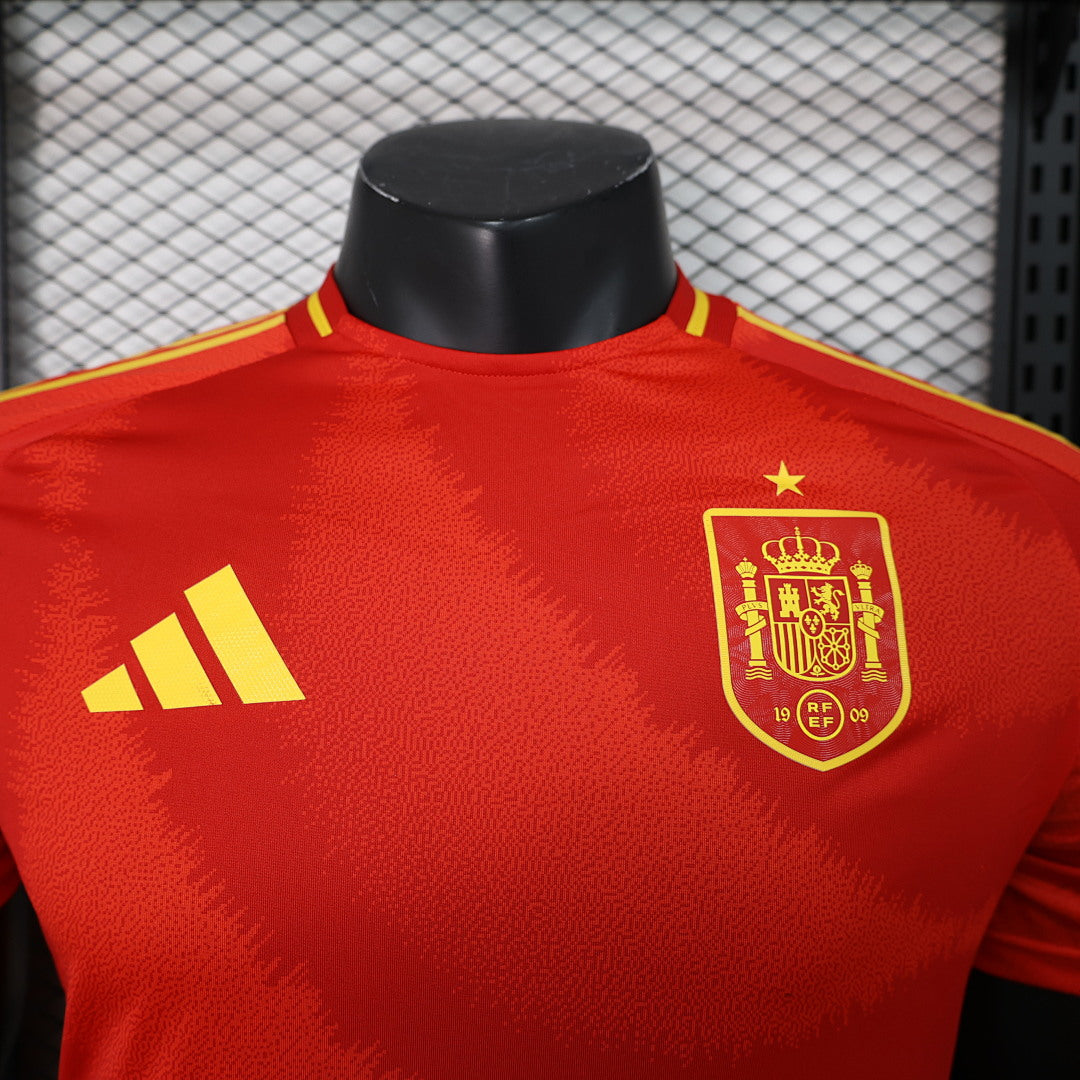 Spain Home Player Version Soccer Jersey