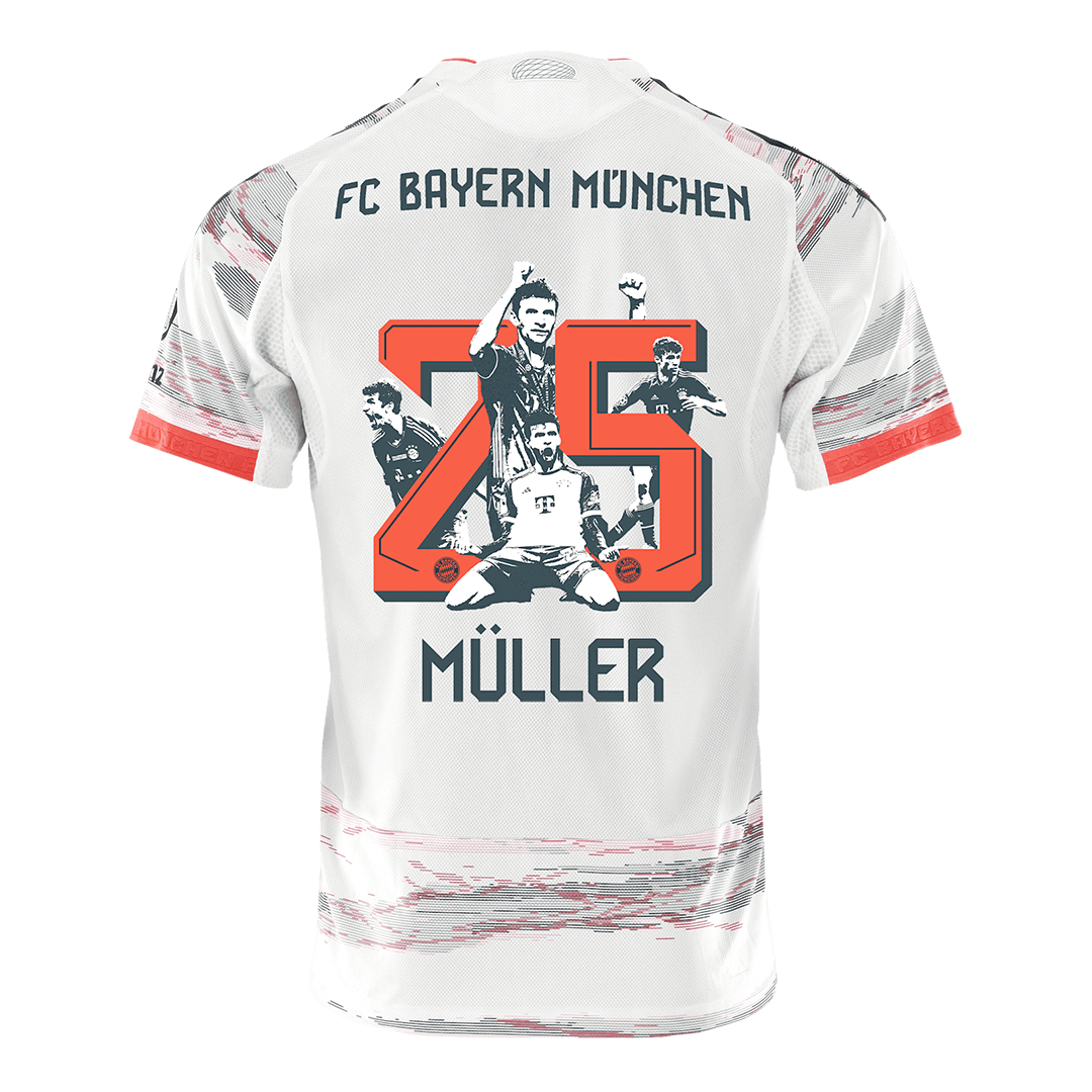 Authentic MÜLLER Special #25 Soccer Jersey Bayern Munich Away Shirt 2025/26