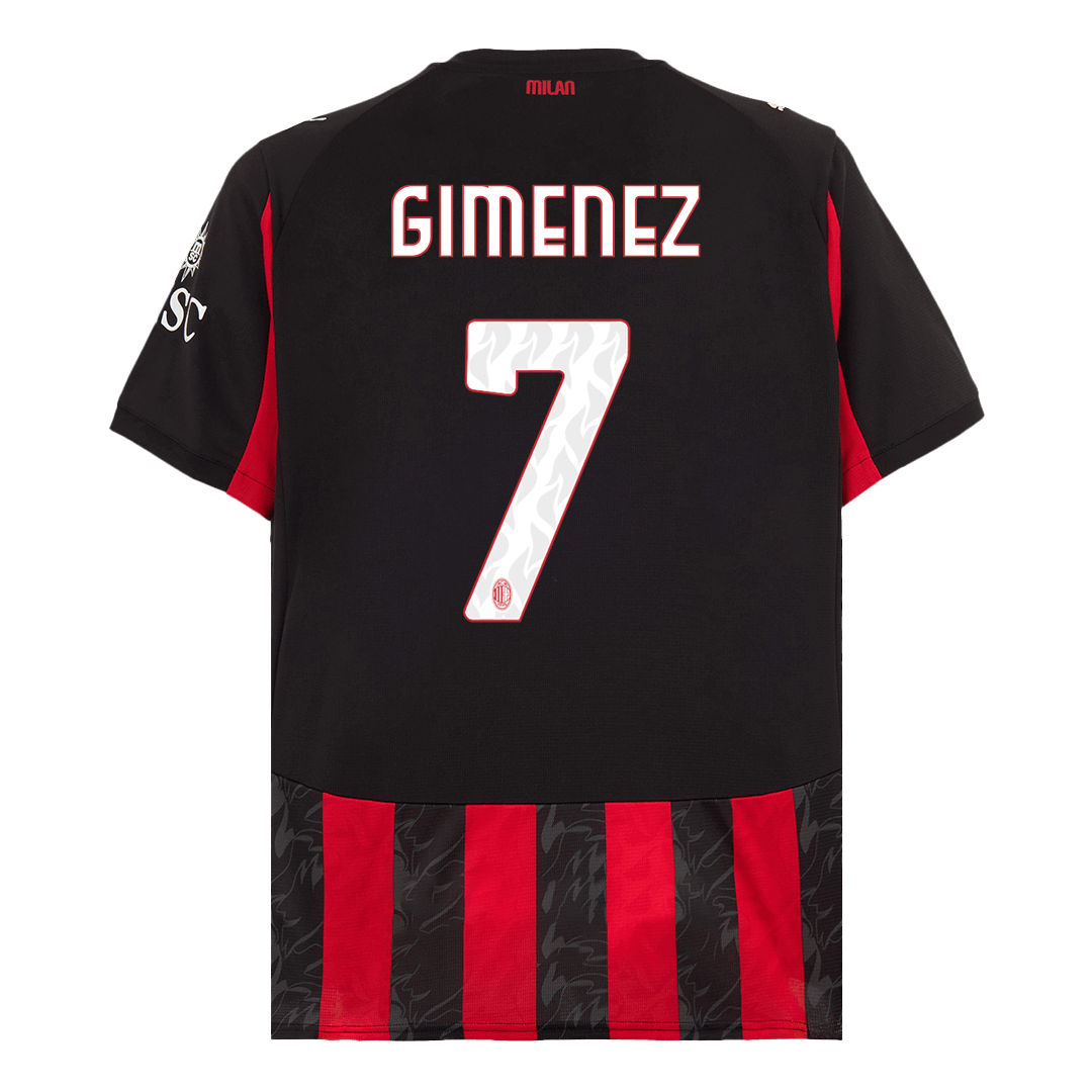 GIMENEZ #7 AC Milan Home Soccer Jersey 2025/26