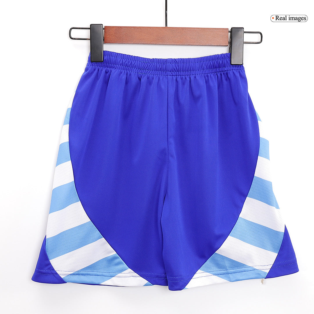 Kid's Argentina Away Soccer Jersey Kit(Jersey+Shorts+Socks) 2024