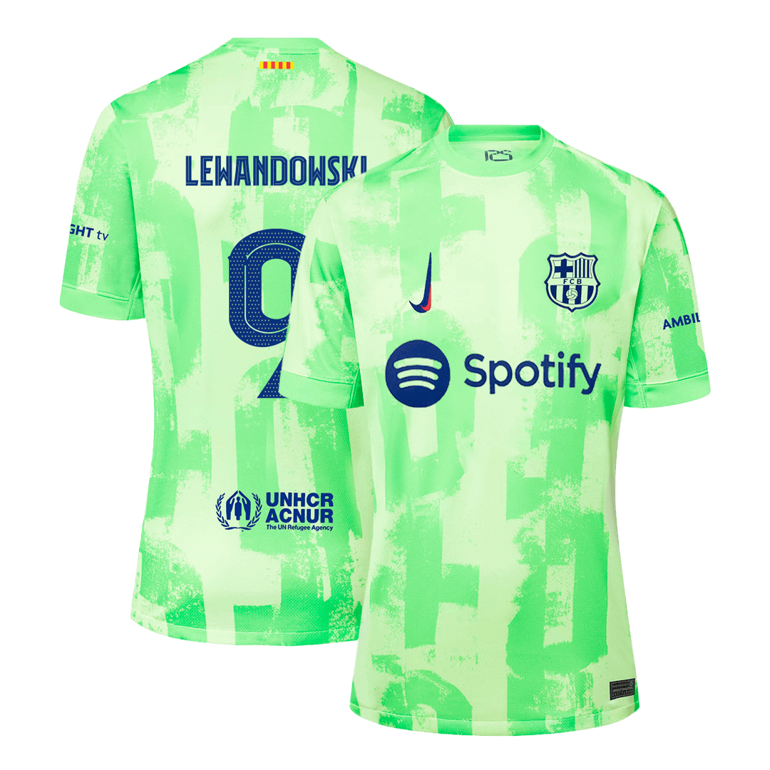 LEWANDOWSKI #9 Barcelona Third Away Soccer Jersey 2024/25 - UCL