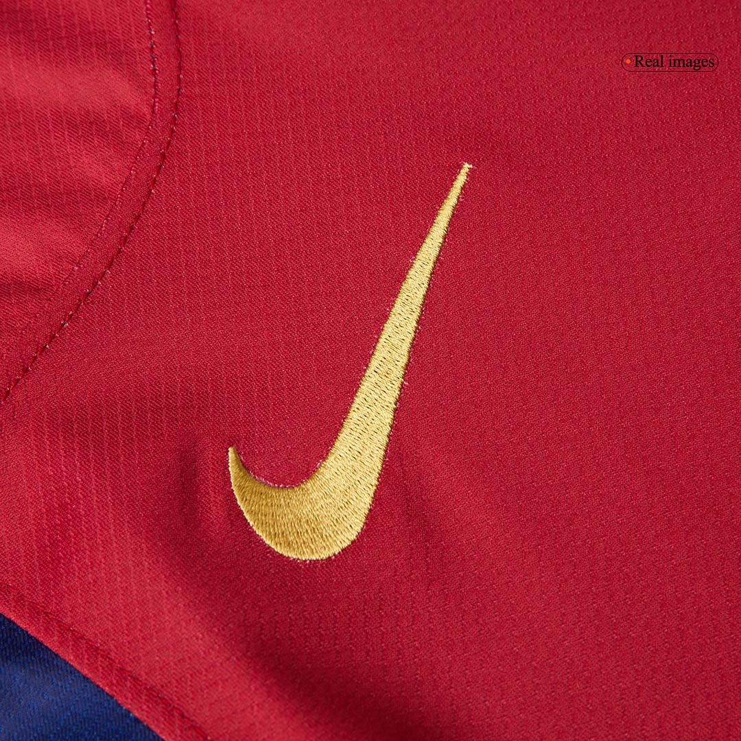 RAPHINHA #11 Barcelona Home Soccer Jersey 2024/25 Red&Blue - UCL (Spotify Logo Without Text)