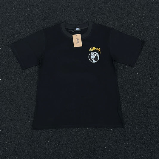 Stussy 8-Ball Globe Graphic T-Shirt - Black
