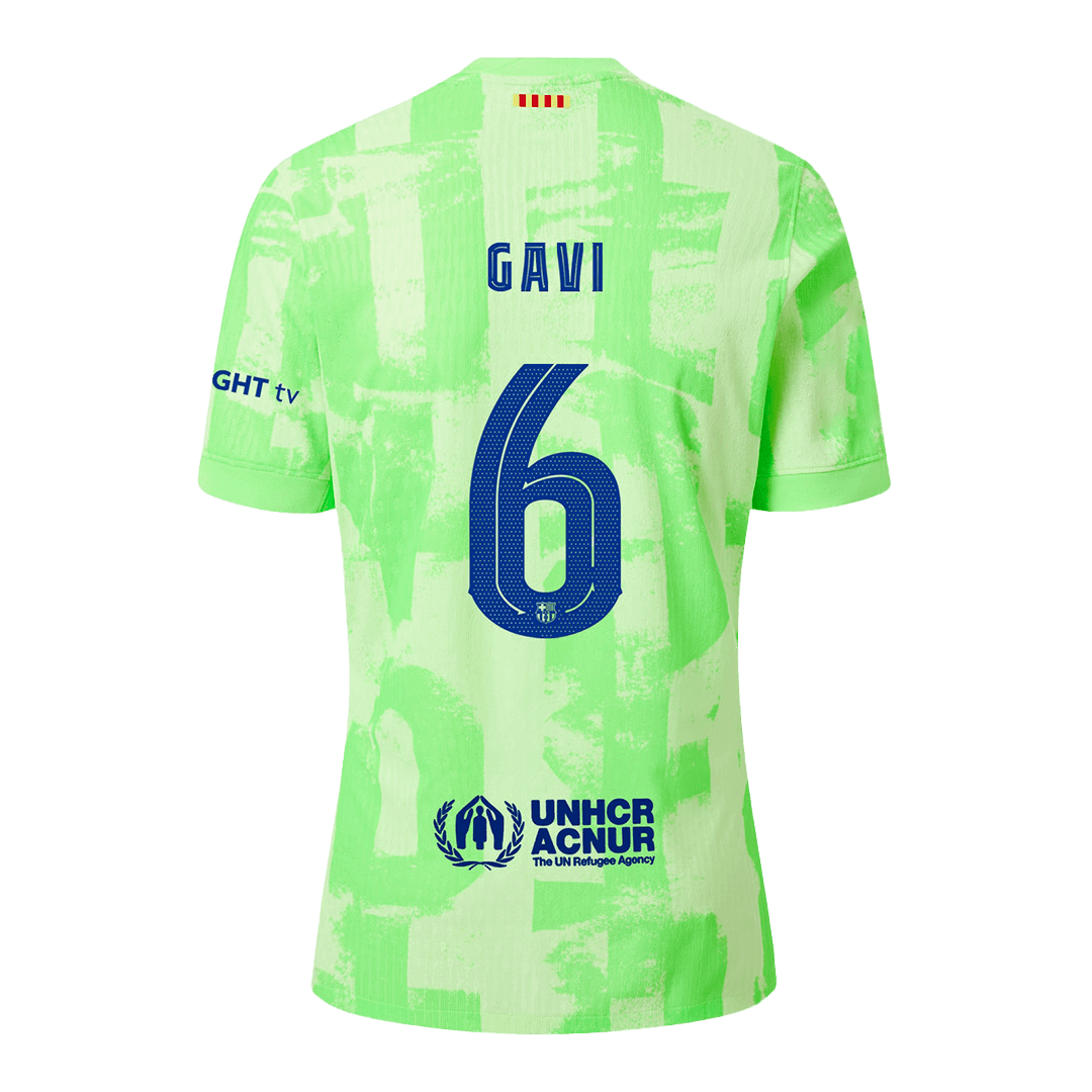 Authentic GAVI #6 Barcelona Third Away Soccer Jersey 2024/25  - UCL£¨Spotify Logo Without Text£©