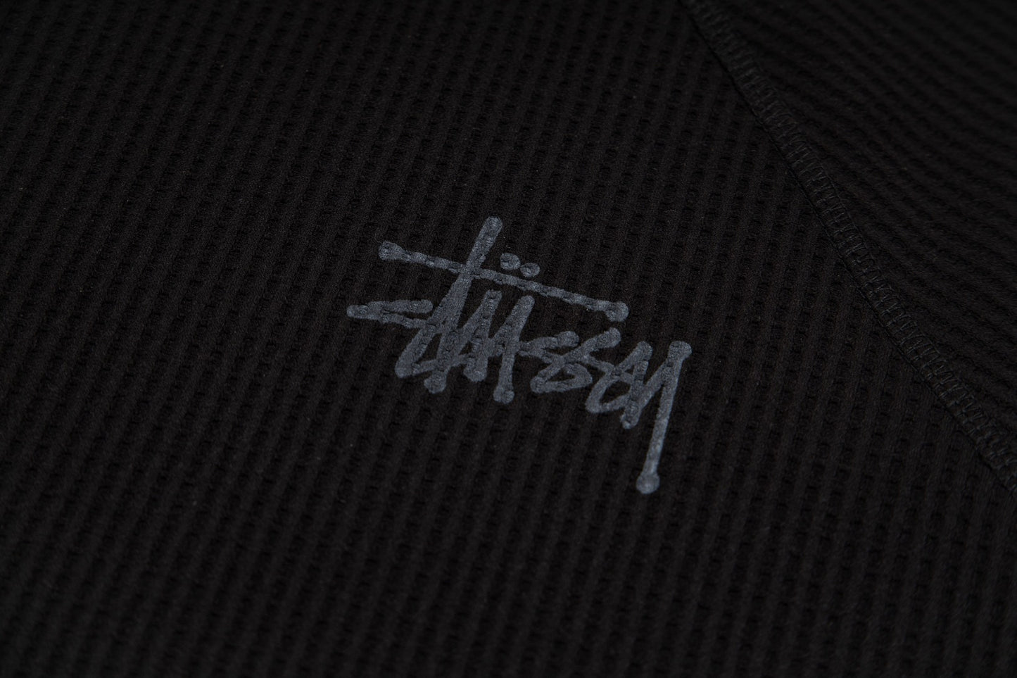 Stüssy Textured Waffle-Knit Raglan T-Shirt