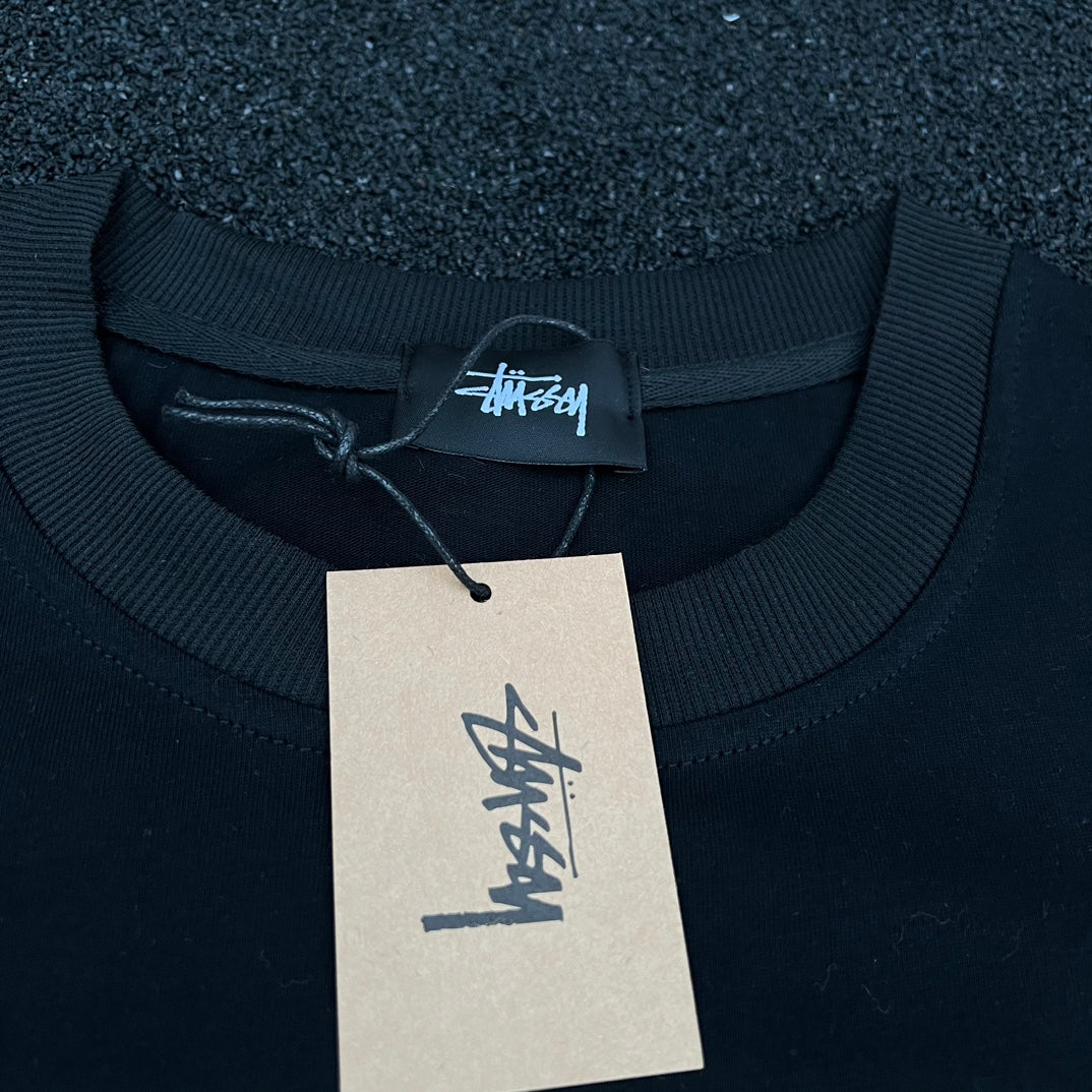 Stussy 8-Ball Globe Graphic T-Shirt - Black