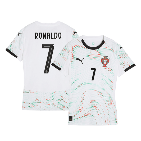 RONALDO #7 Women's Portugal Away Soccer Jersey 2025 White