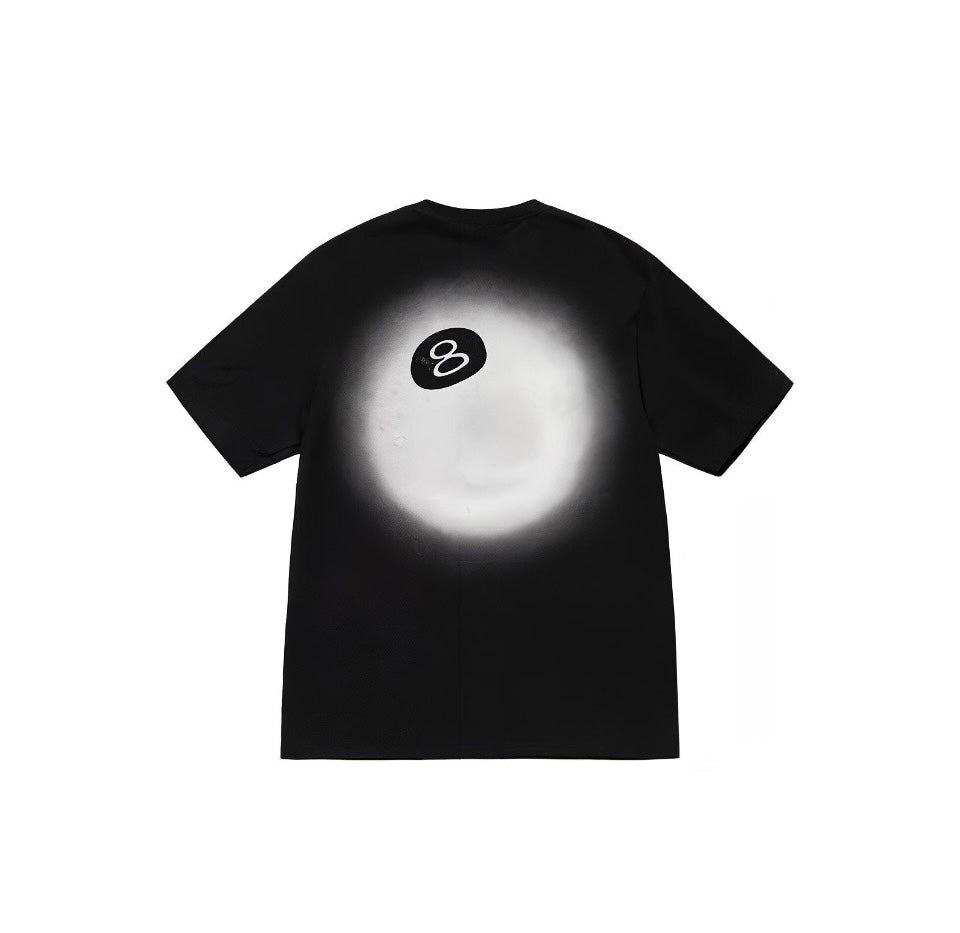 Black Glowing 8-Ball Graphic T-Shirt