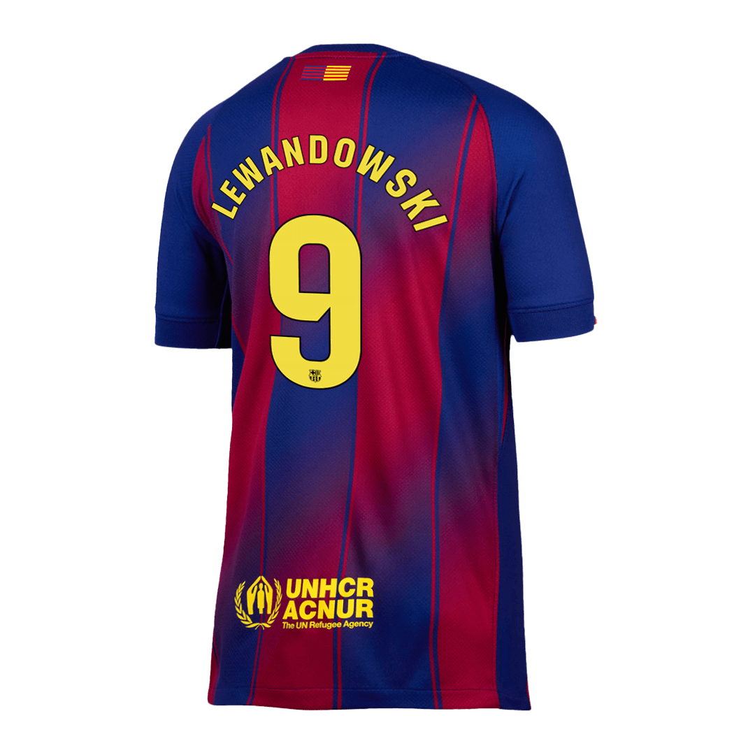 LEWANDOWSKI #9 Barcelona Home Soccer Jersey 2025/26