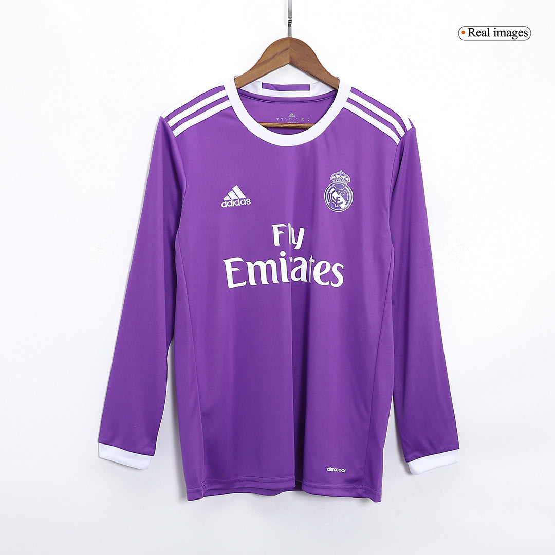 Retro RONALDO #7 2016/17 Real Madrid Away Long Sleeve Soccer Jersey