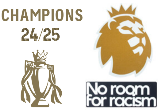 Liverpool [CHAMPIONS 24/25] & 23/25 Premier League Champion Badge(New) & No Room For Racism