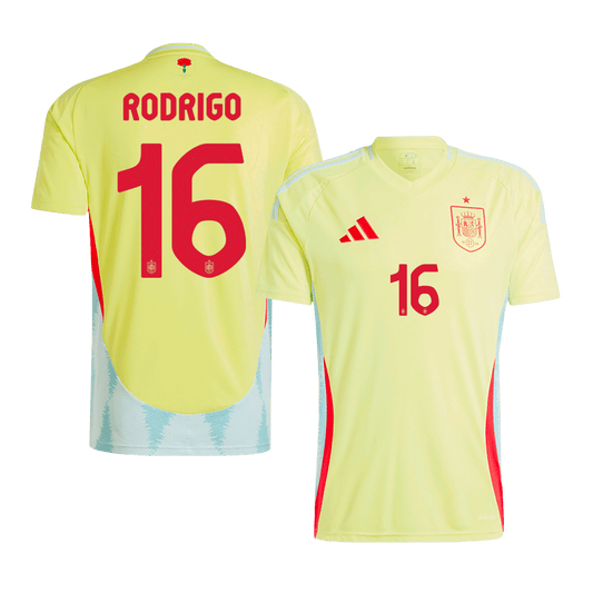 RODRIGO #16 Spain Away Soccer Jersey Euro 2024