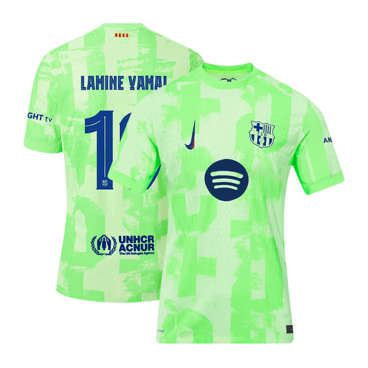Authentic LAMINE YAMAL #19 Barcelona Third Away Soccer Jersey 2024/25 - UCL£¨Spotify Logo Without Text£©
