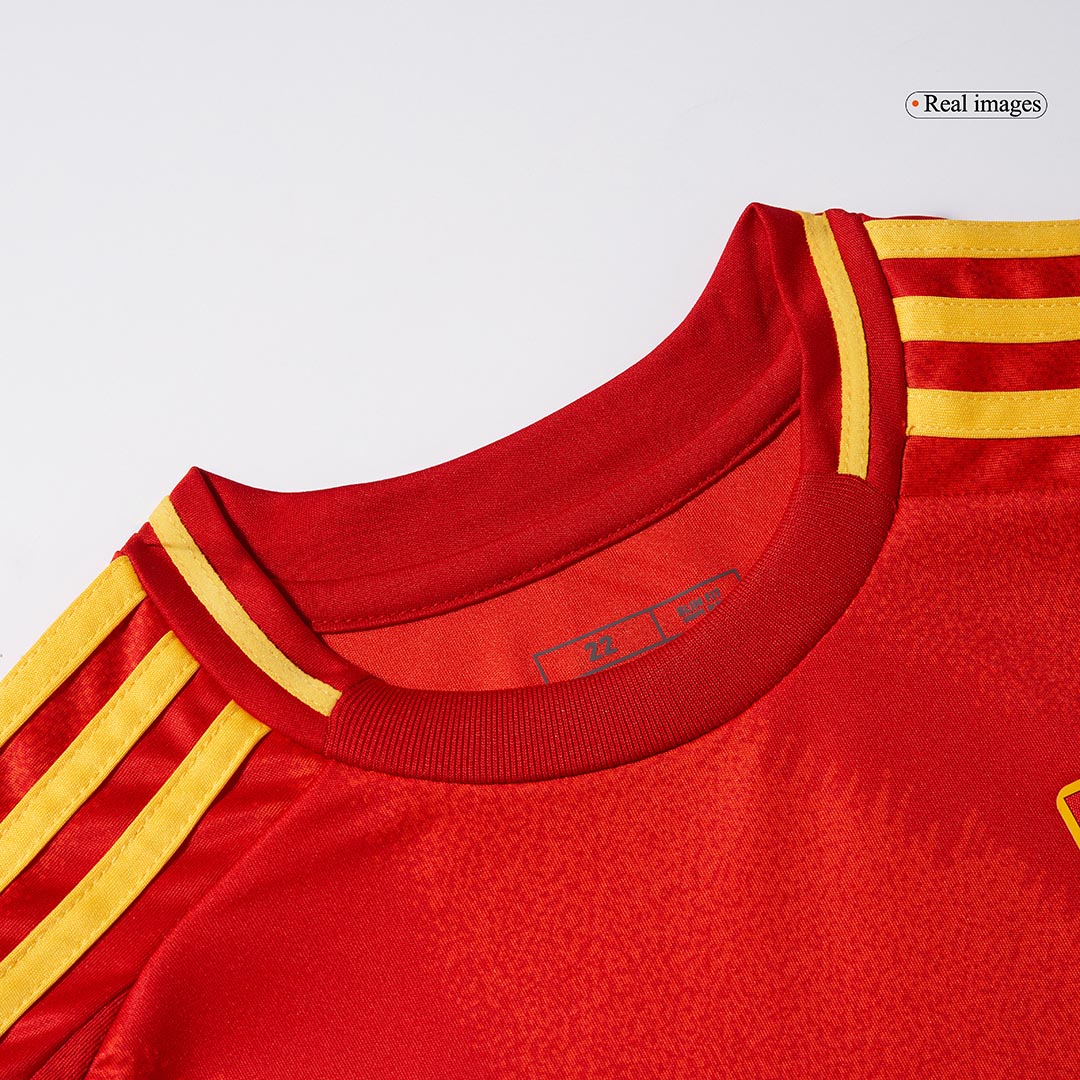 Kid's Spain Home Soccer Jersey Kit(Jersey+Shorts) Euro 2024