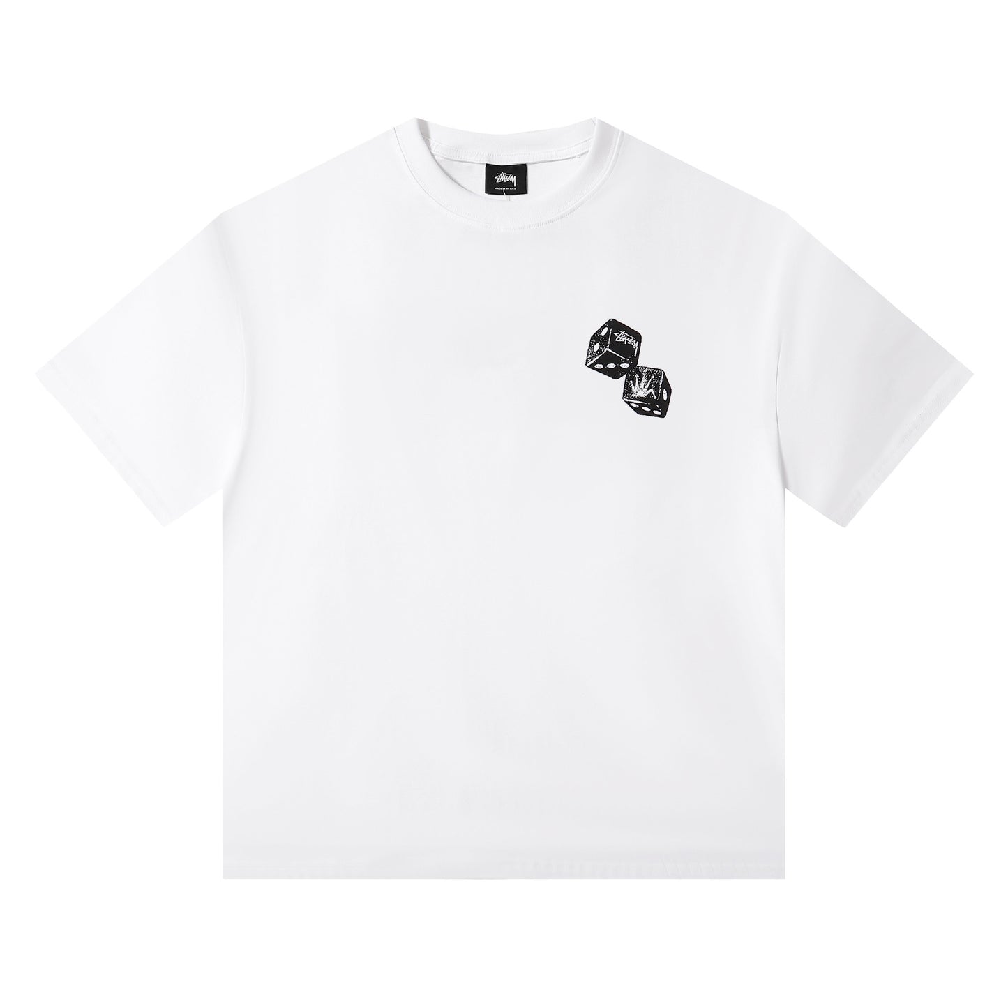 Stüssy Tumbling Dice Graphic T-Shirt - White
