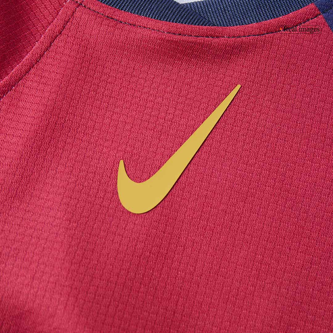 Kid's Barcelona X Coldplay Home Soccer Jersey Kit(Jersey+Shorts) 2024/25 Red&Blue