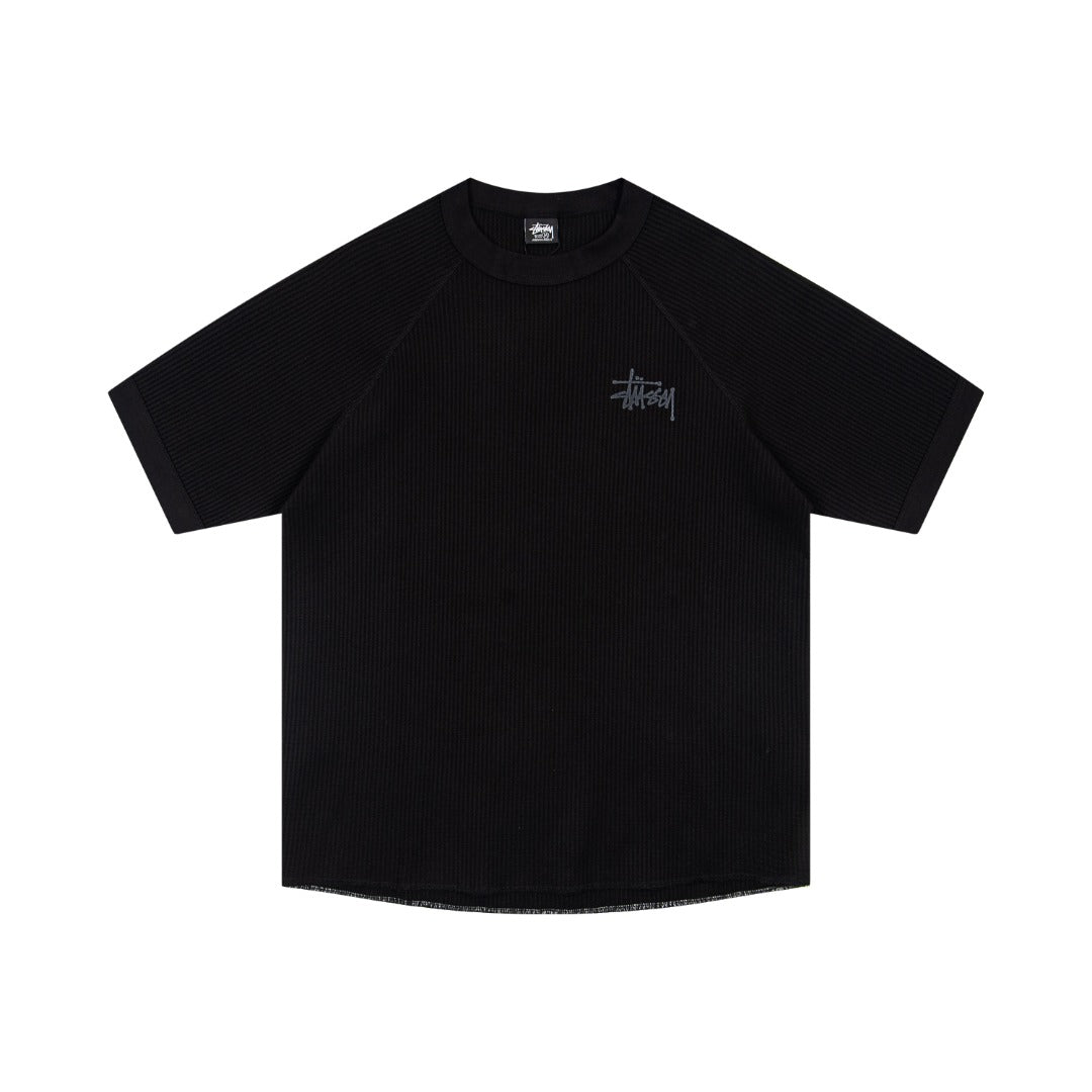 Stüssy Textured Waffle-Knit Raglan T-Shirt