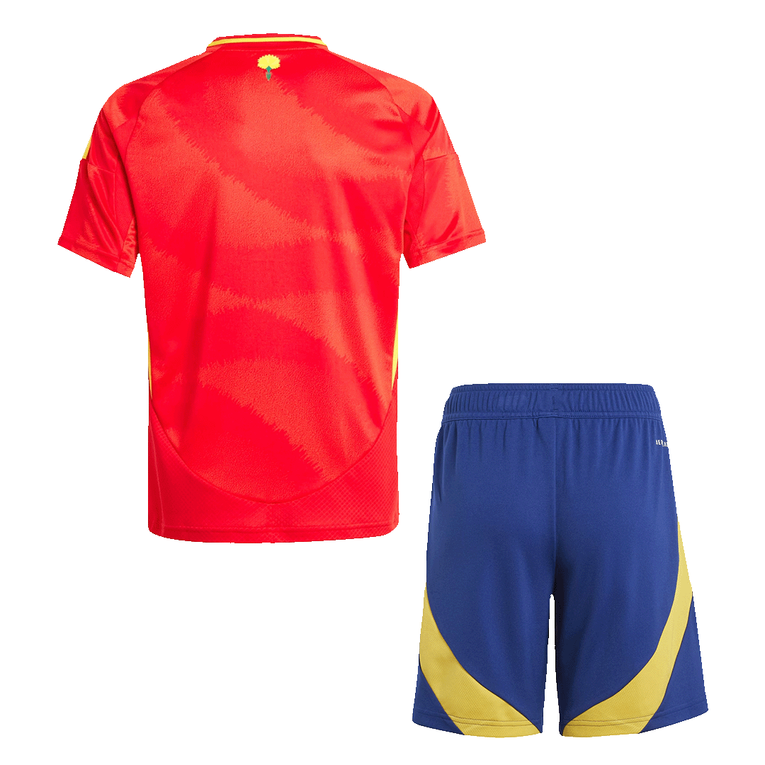 Kid's Spain Home Soccer Jersey Kit(Jersey+Shorts) Euro 2024